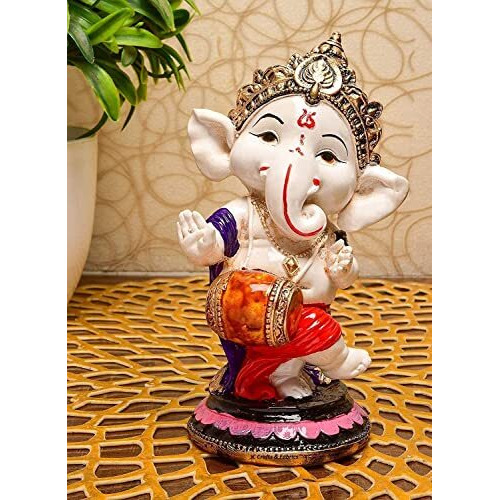 MOSTOS  Brings Superior - Dancing Ganesha Idols for Home Decoration - Ganpati Idols for Home Decor - (Size L x B x H  3 x 3 x 6.2 inches) (Model 17)