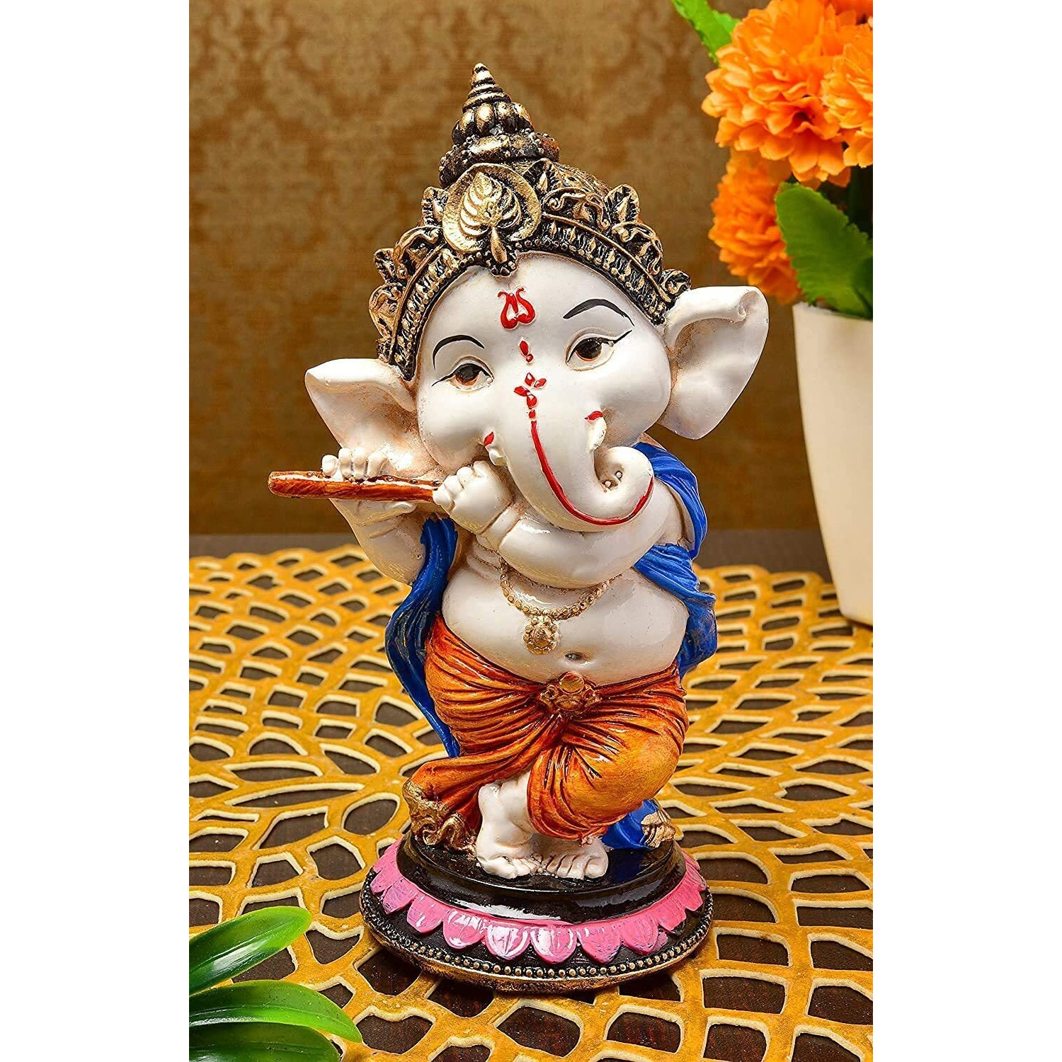 MOSTOS  Brings Superior - Dancing Ganesha Idols for Home Decoration - Ganpati Idols for Home Decor - (Size L x B x H  3 x 3 x 6.2 inches) (Model 5)