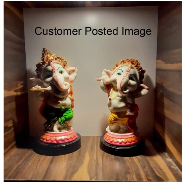 MOSTOS  Brings Superior - Dancing Ganesha Idols for Home Decoration - Ganpati Idols for Home Decor - (Size L x B x H  3 x 3 x 6.2 inches) (Model 4)