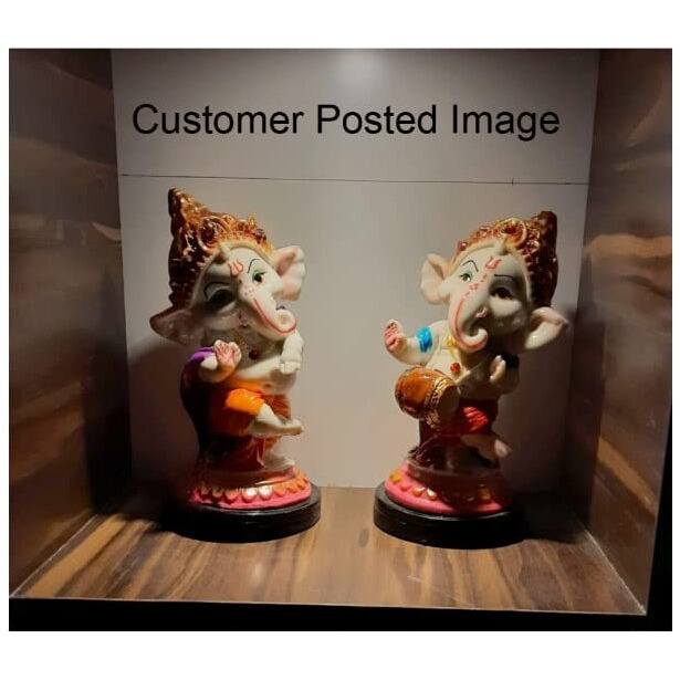 MOSTOS  Brings Superior - Dancing Ganesha Idols for Home Decoration - Ganpati Idols for Home Decor - (Size L x B x H  3 x 3 x 6.2 inches) (Model 4)