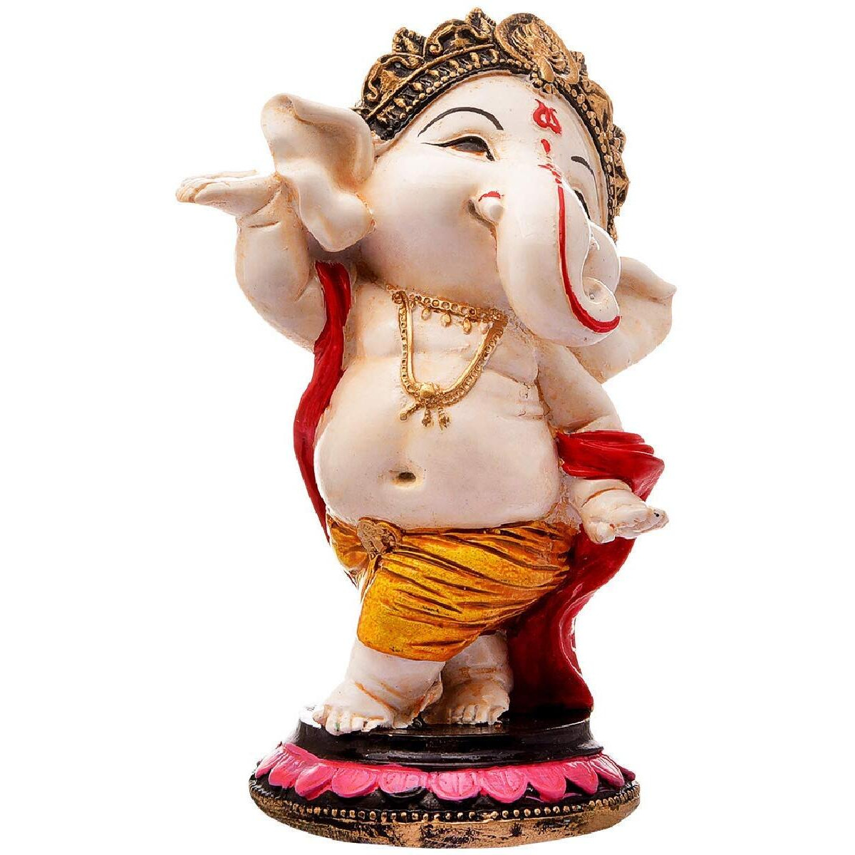 MOSTOS  Brings Superior - Dancing Ganesha Idols for Home Decoration - Ganpati Idols for Home Decor - (Size L x B x H  3 x 3 x 6.2 inches) (Model 25)