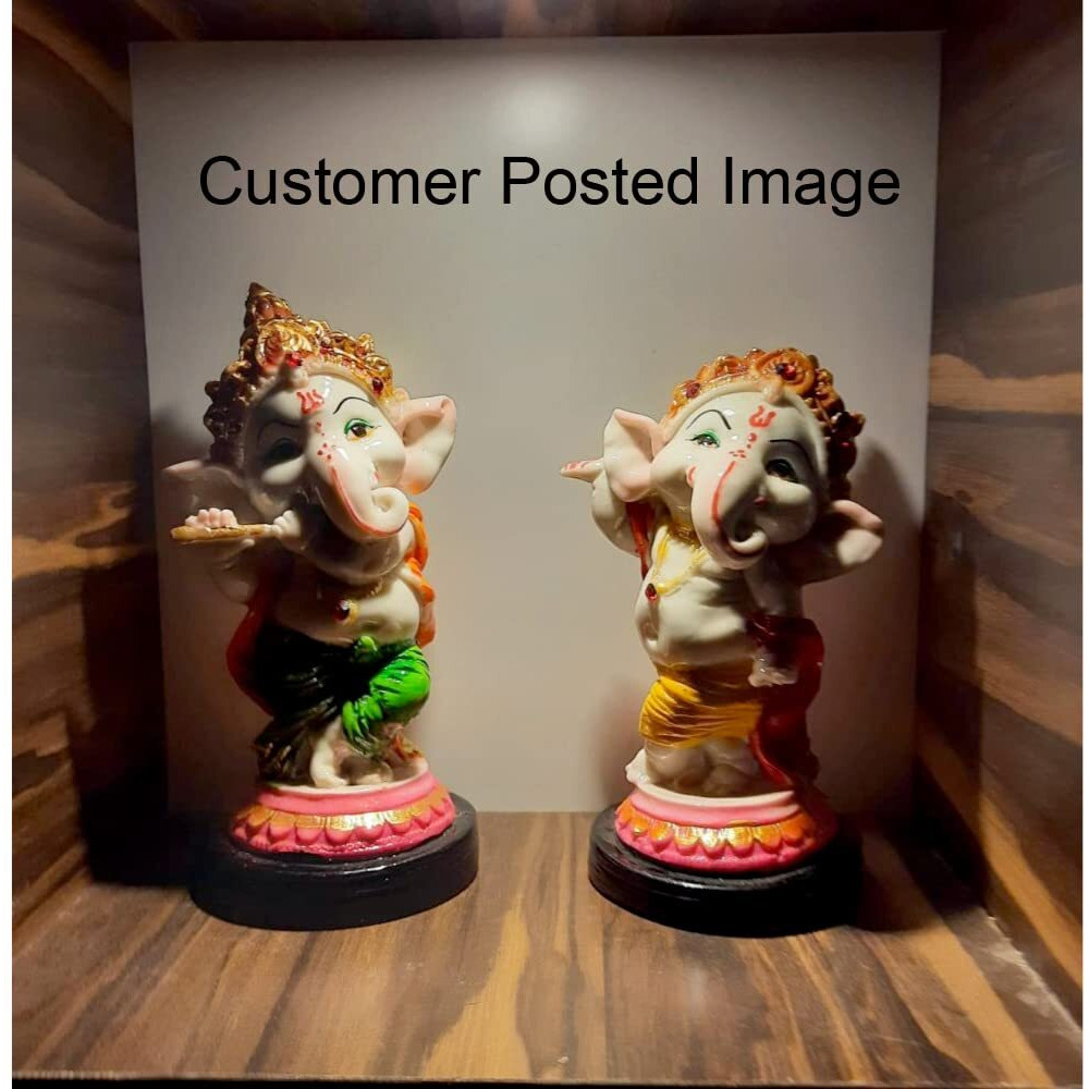 MOSTOS  Brings Superior - Dancing Ganesha Idols for Home Decoration - Ganpati Idols for Home Decor - (Size L x B x H  3 x 3 x 6.2 inches) (Model 9)