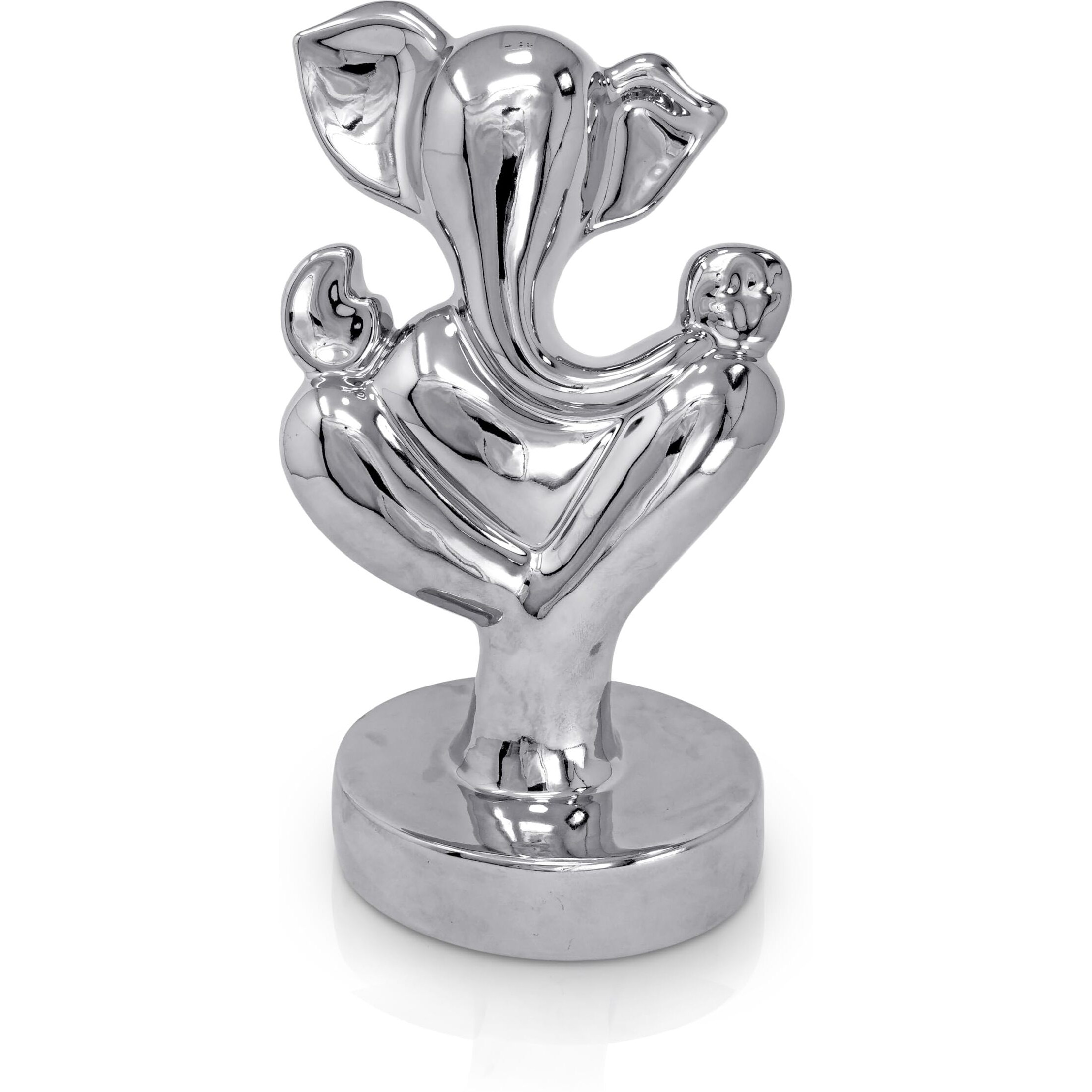 Upscale Large(15cm) Ganpati Idol for Home|Vinayaka Idols for Home Decor| Ganesha Beautiful Showpiece for Diwali or Housewarming, Home Temple Decor  Silver