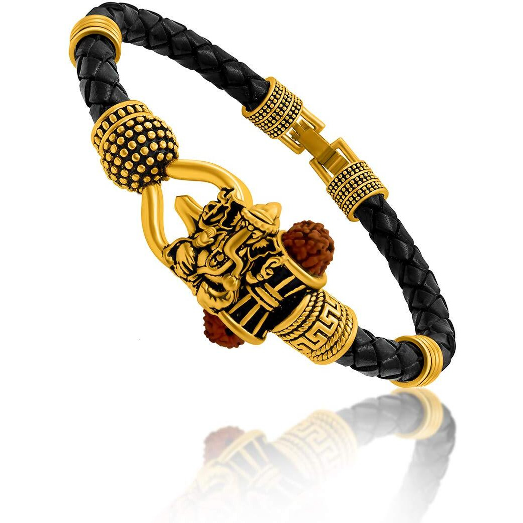 Nakabh Antique Vintage Ethnic Kada Bracelet for Men Women Boys Girls (Ganesh)