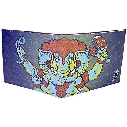 Supervek Avighna Ganesh Wallet for Men | Vegan Paper Slim Streetwear Hypebeast Spiritual Tyvek Bifold Mens Wallet | Mens Mighty Credit Card Holder Purse Wallets, Gifts for Him Boys Gents