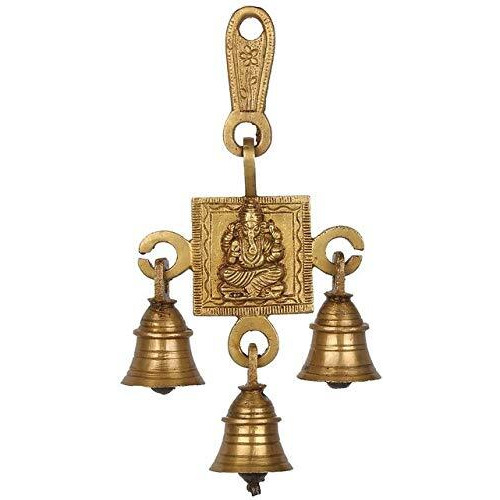 UAPAN Brass Hanging Bell (Ganesh, Gold)