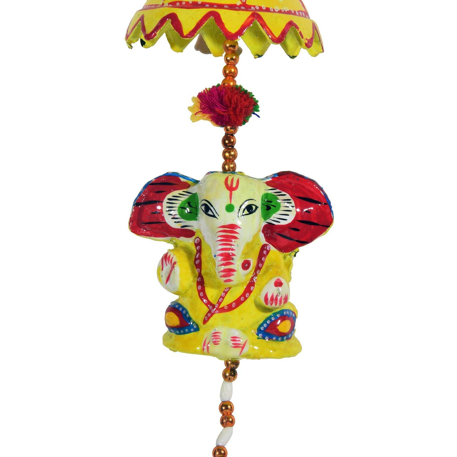 DreamKraft HandCrafted Ganesh Door Wall Hanging for Main door/Living Room Home Decor (2, Lemon Yellow)