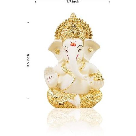 Gold Art India Gold Silver Black Plated Ganesha Murti and Makhan Krishna Idol for Home Decor | Laddu Gopal murti for Gifting | Makhan Chor Idol | Puja Lord Krishna Ganesh Statue Gift Figurine