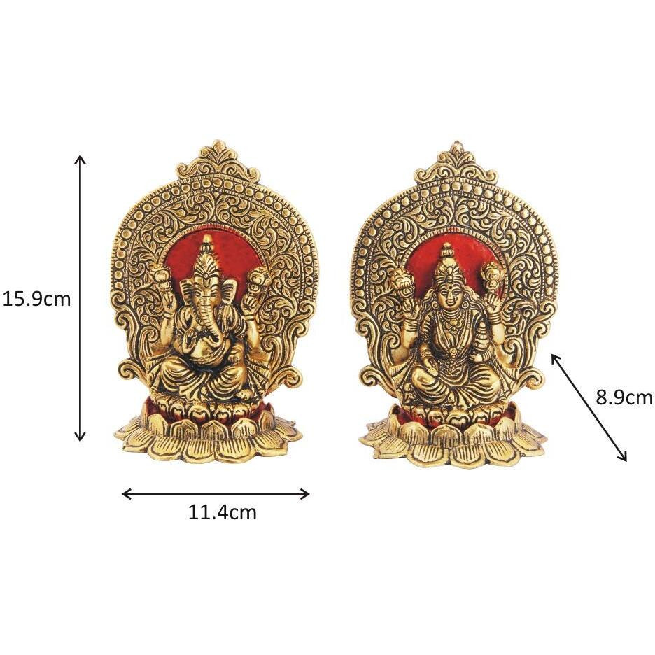 DreamKraft Metal Lakshmi Ganesh Showpiece for Home Decor and Gift Purpose