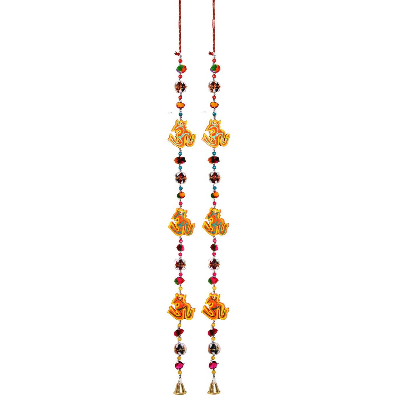 DreamKraft Handmade Door Hanging Orange Lotus Style Bandarwal Toran Gift Decorative Showpiece for Diwali Ganesh Chaturthi Pooja Home Door Decor Temple sizes 96 CM