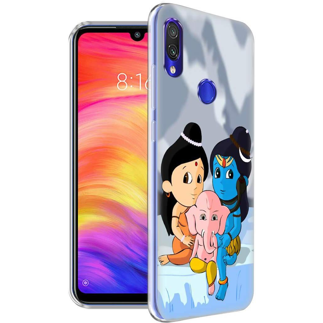 Fashionury Shiv and GaneshSoft Silicon Printed Back Case Cover for Xiaomi Redmi Note 7/ Stylish Designer Printed Back Cover Case for Redmi Note 7