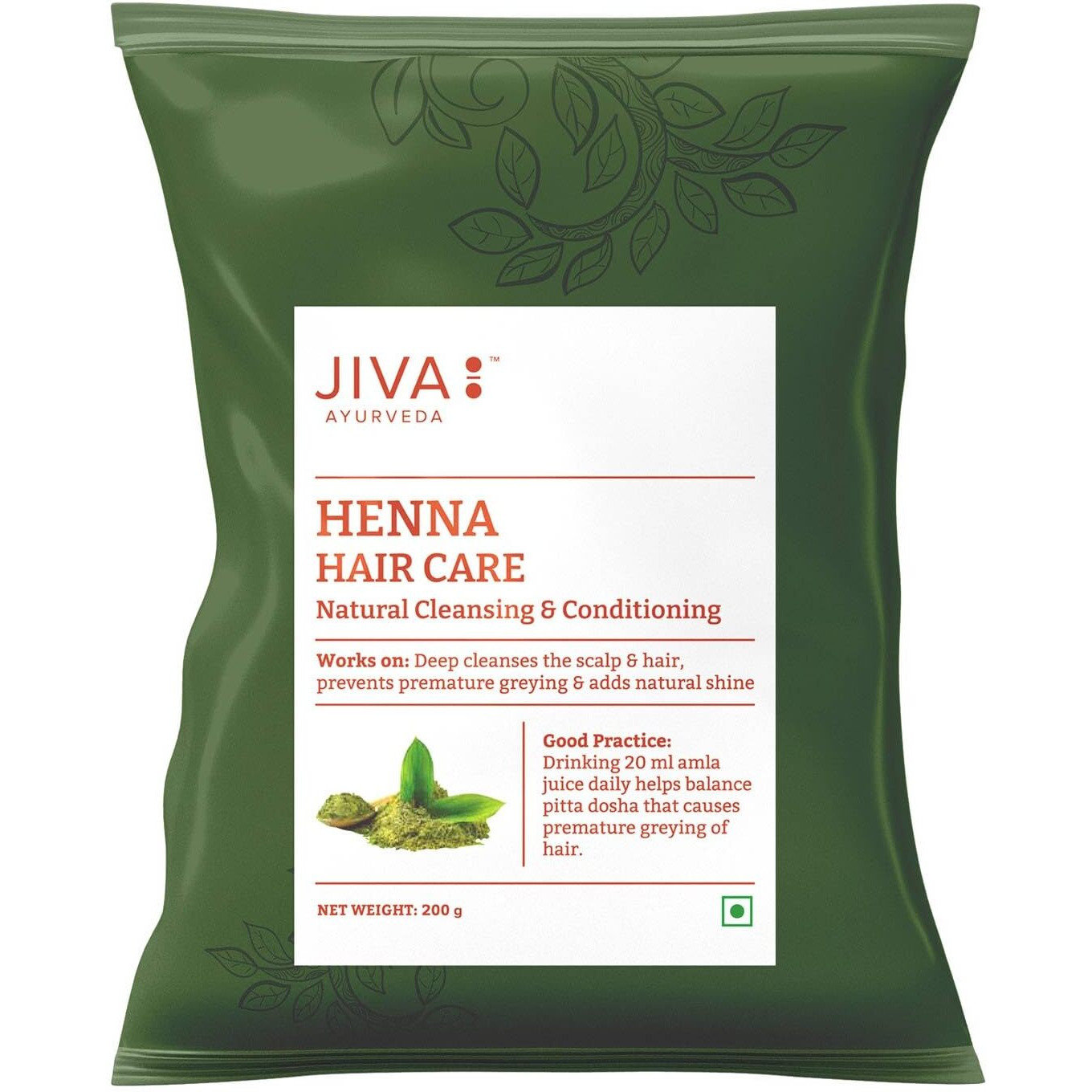 Jiva Henna Hair Care Powder | Mehendi 200gm (Pack of 3) | For All Hair Types, Control Hair Fall & Repairs Damaged Hair