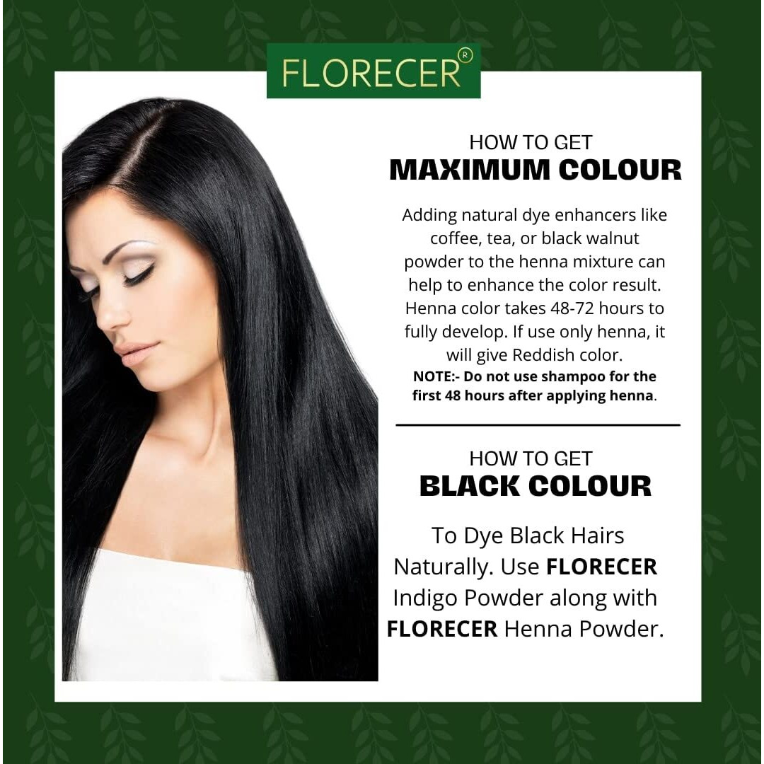 Florecer Henna Powder For Hair | Hair Colour | Mehendi Powder For Hair | Hands And Feet | Organic | Pure And Natural| Men And Women | Triple Sifted -100 Grams