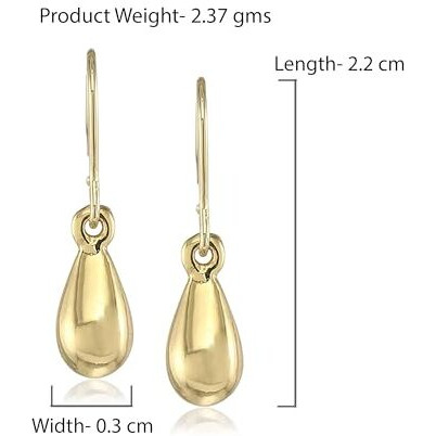 Estele Earrings of Women Jewellery Gold Plated Trendy and Fancy Designer Fish Hook Earrings for Girls and Women-300/702 ER