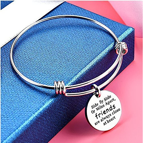 Yellow Chimes Friend Love Steel Collection Charm Bracelet for Girls (Silver)(YCSSBR-222FRND-SL)