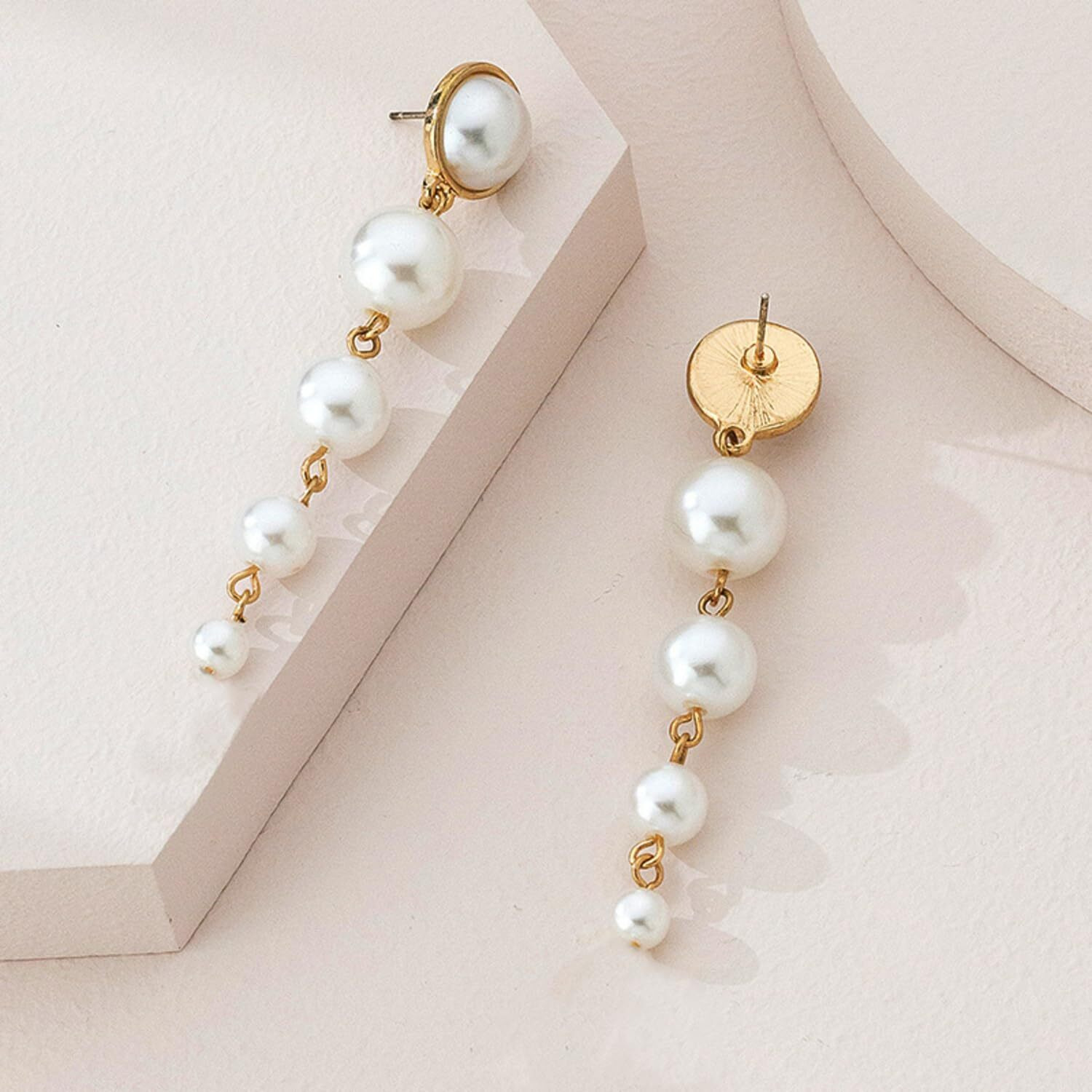 ANNACREATIONS Western Stylist Fashion Pearl Dangle Drop Long Earrings for Women Girls