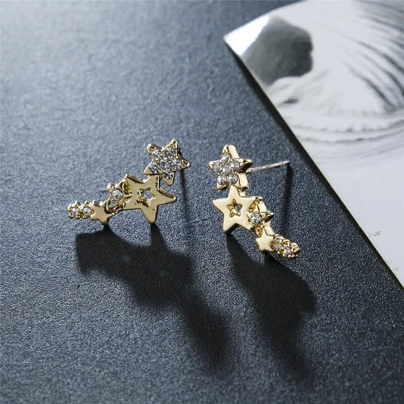 ANNACREATIONS Korean Fashion Style Gold Plated Pearl Stud Earrings For Women & Girls (Set of 1)