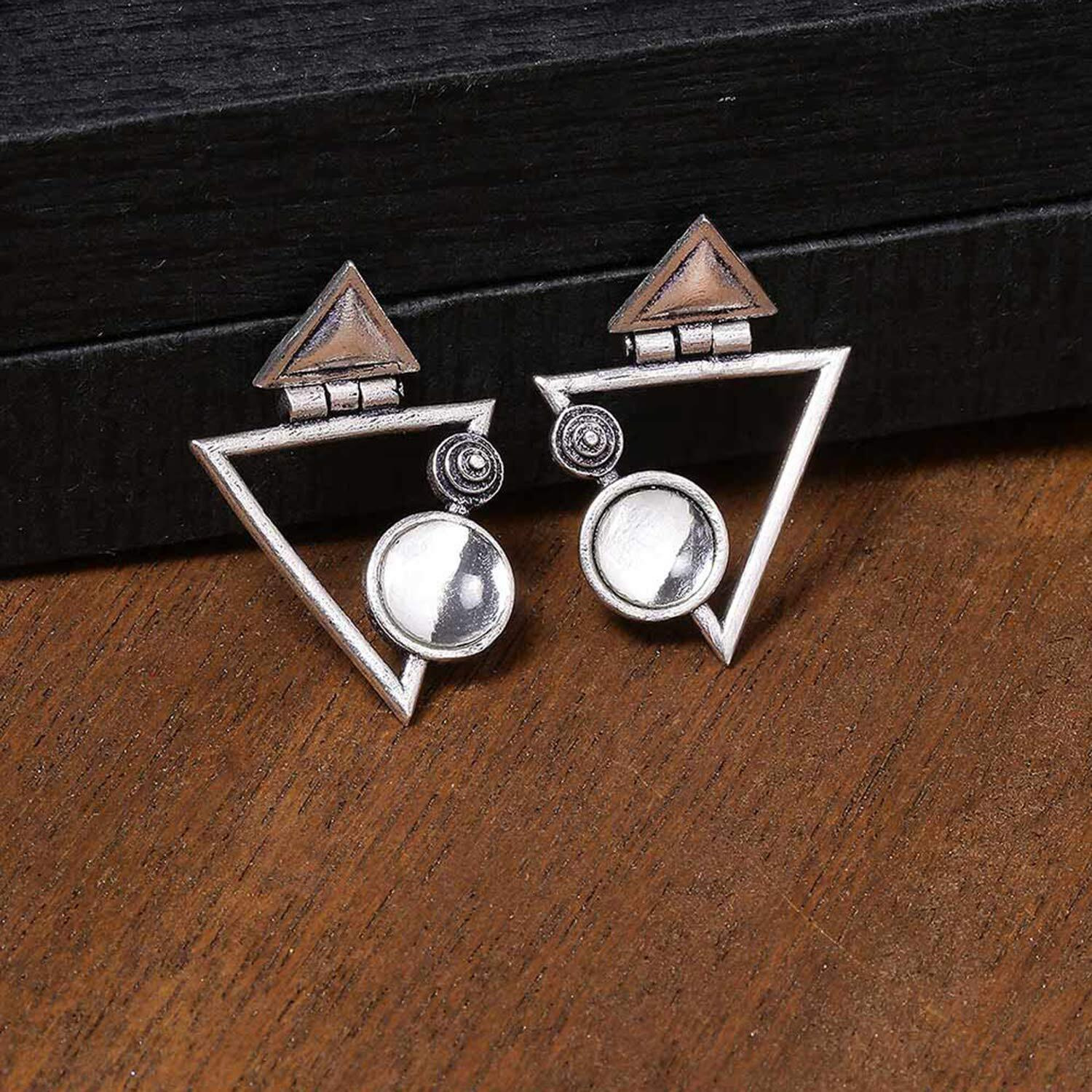 Voylla Work Essentials Triangles Earrings For Women Jewelry Gift for Her, Girl, Women, Mother, Sister, Girlfriend