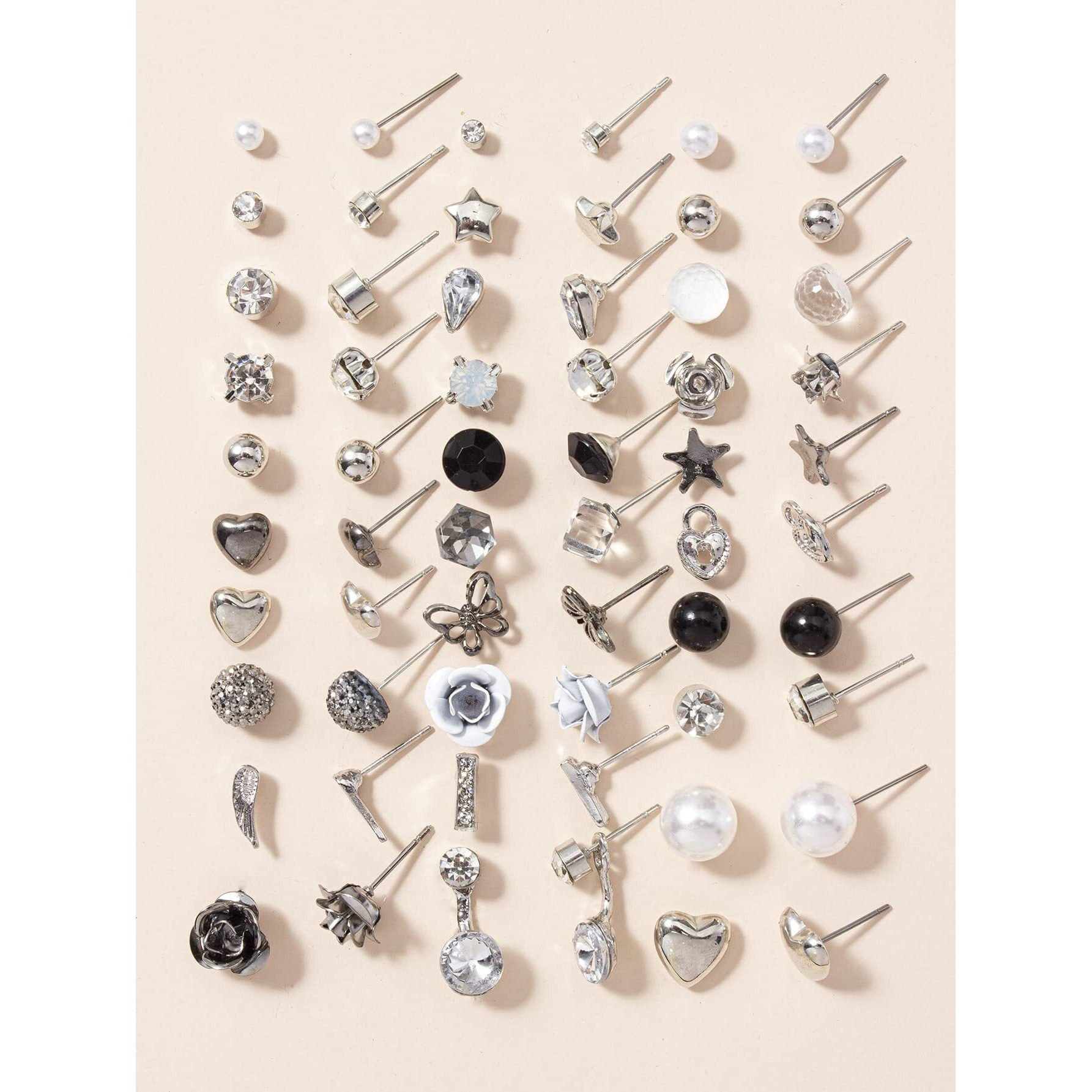 Shining Diva Fashion 30 Pairs Earrings Combo Set Latest Stylish Crystal Pearl Earrings for Women and Girls (14855er)