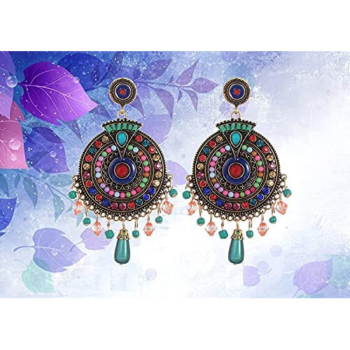 YouBella Jewellery Bohemian Multi-Color Earings Earrings for Girls and Women