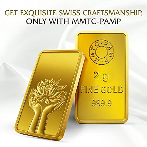 MMTC-PAMP 999.9+ Purity 24K 2gm Lotus Yellow Gold Bar