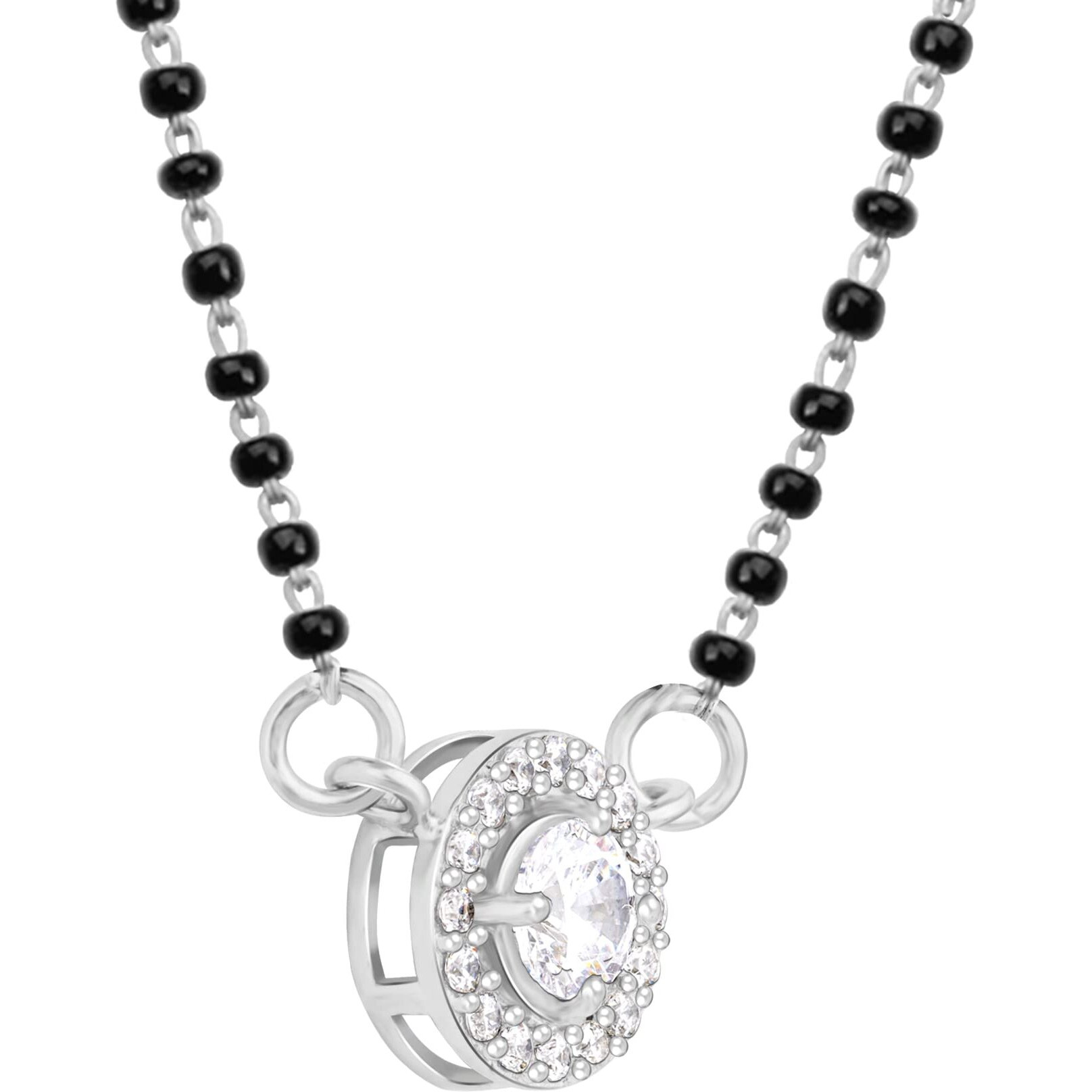 GIVA 925 Silver Drizzle Drop Mangalsutra | Black Bead Necklace to Gift Women | With Certificate of Authenticity and 925 Stamp | 6 Month Warranty*