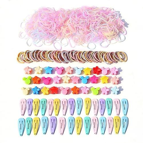 Shining Diva Fashion 1160 Pcs Hair Clips Ties Rubber Band Hairband Hair Accessories for Girls Kids Baby Toddlers Women (14891zb) Birthday Gift