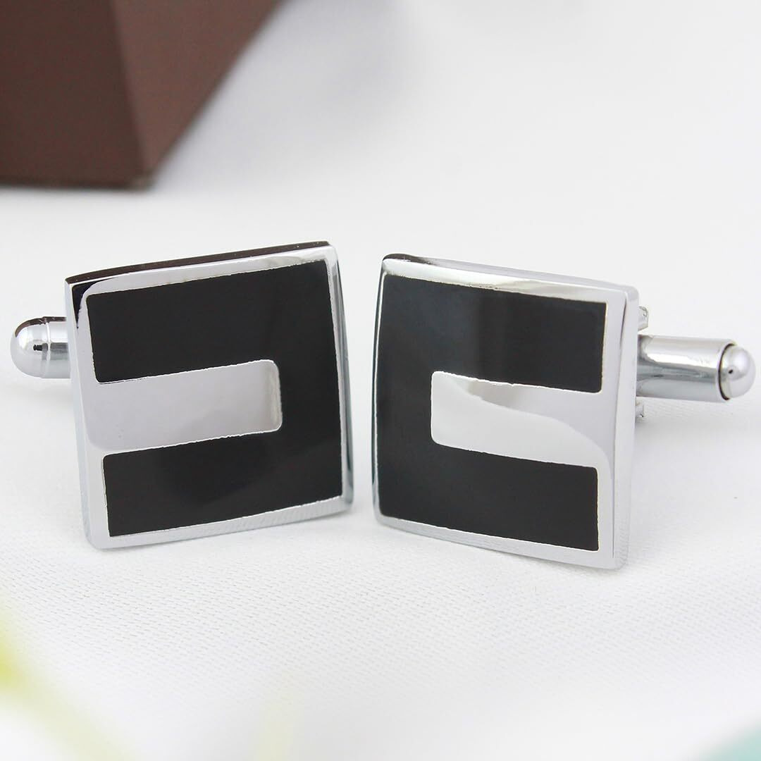 Kovove The Bling Black Cufflinks for Men