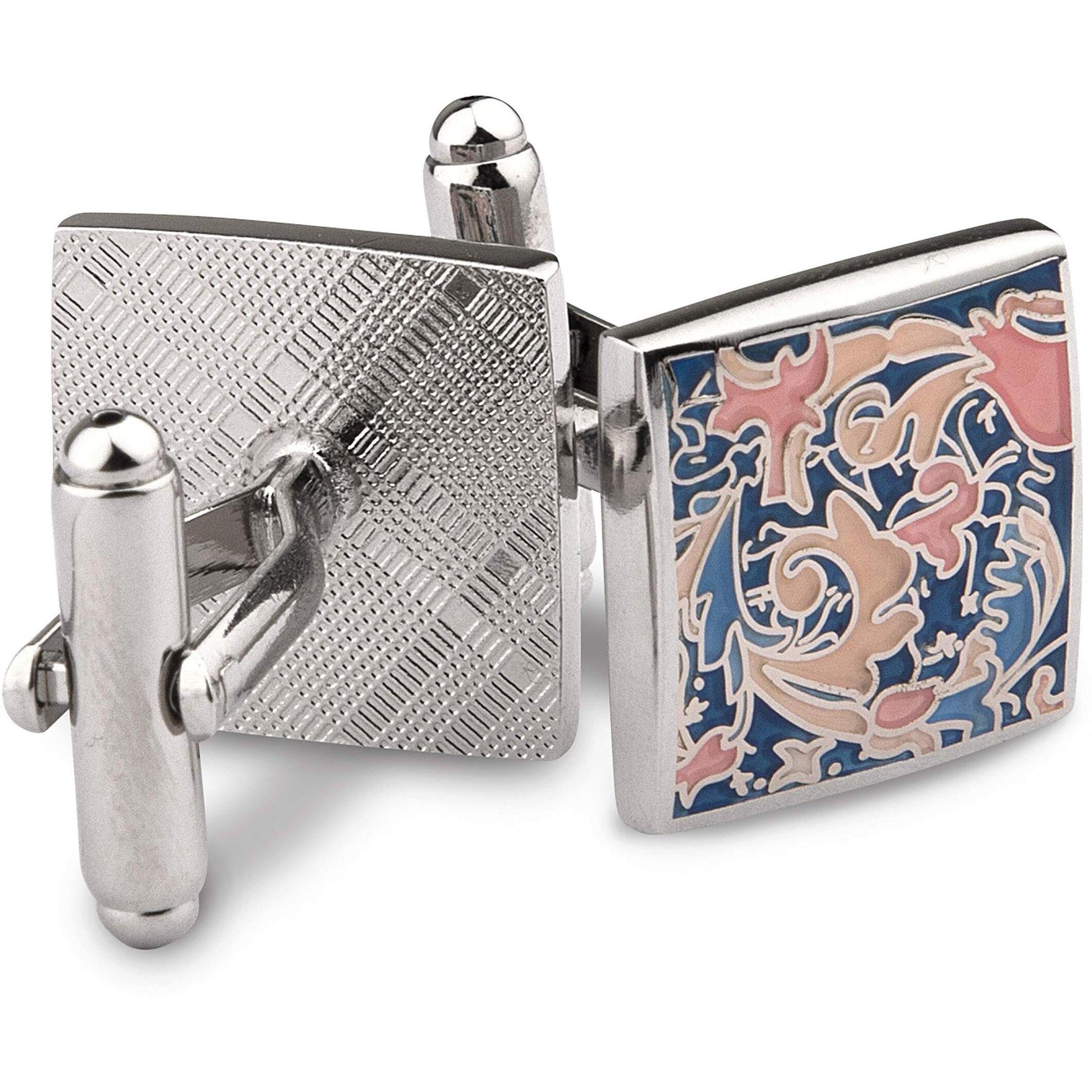 Peluche Designer Multicolor Enamel Cufflinks for Men