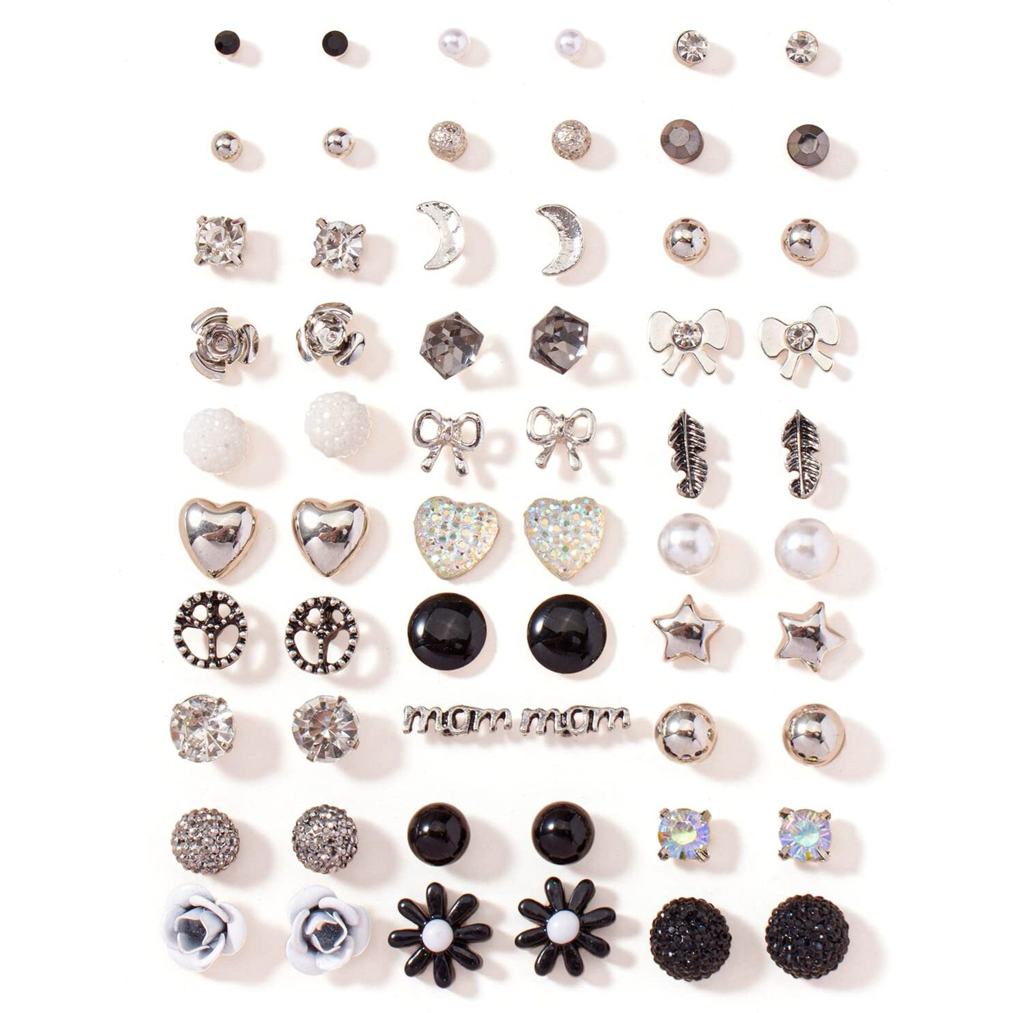 Shining Diva Fashion 30 Pairs Earrings Combo Set Latest Stylish Crystal Pearl Earrings for Women and Girls (14779er)