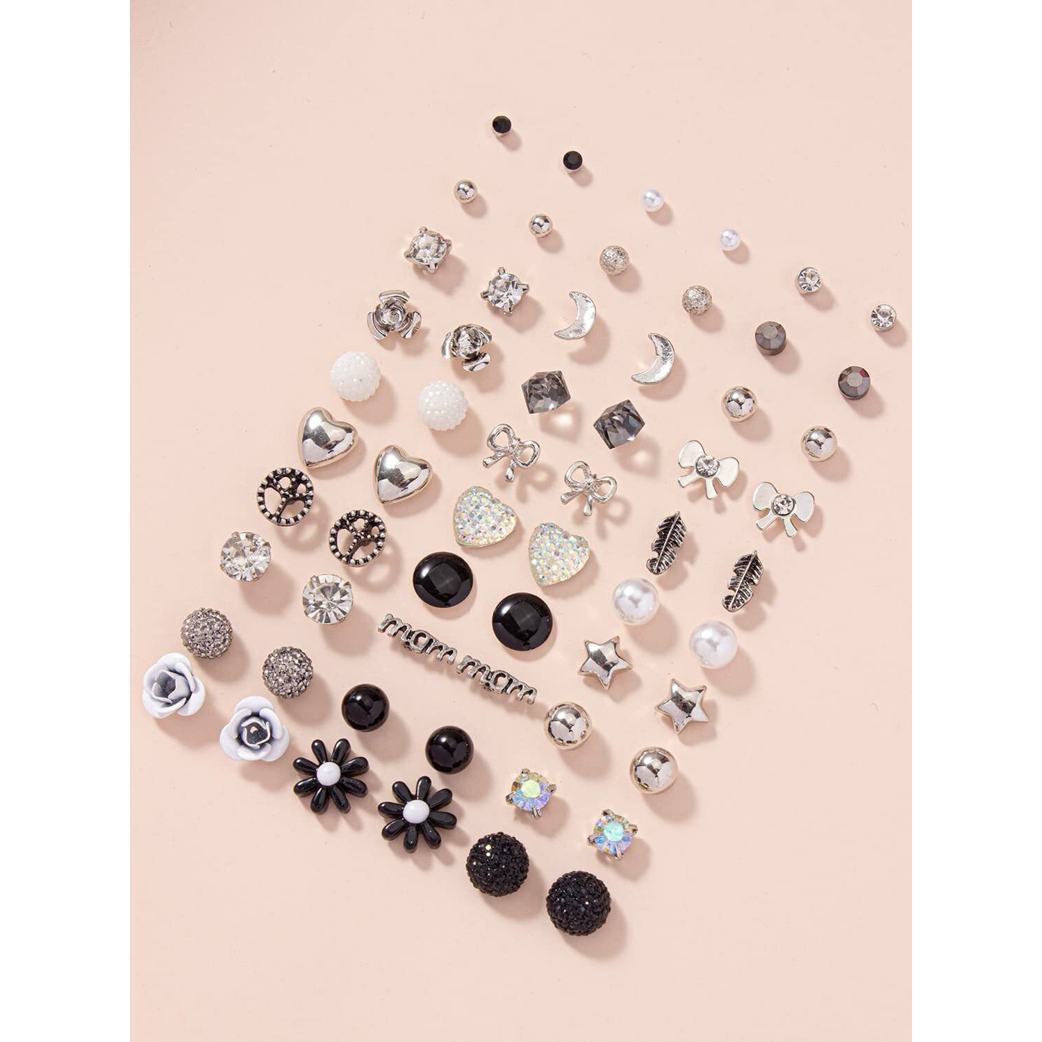 Shining Diva Fashion 30 Pairs Earrings Combo Set Latest Stylish Crystal Pearl Earrings for Women and Girls (14779er)