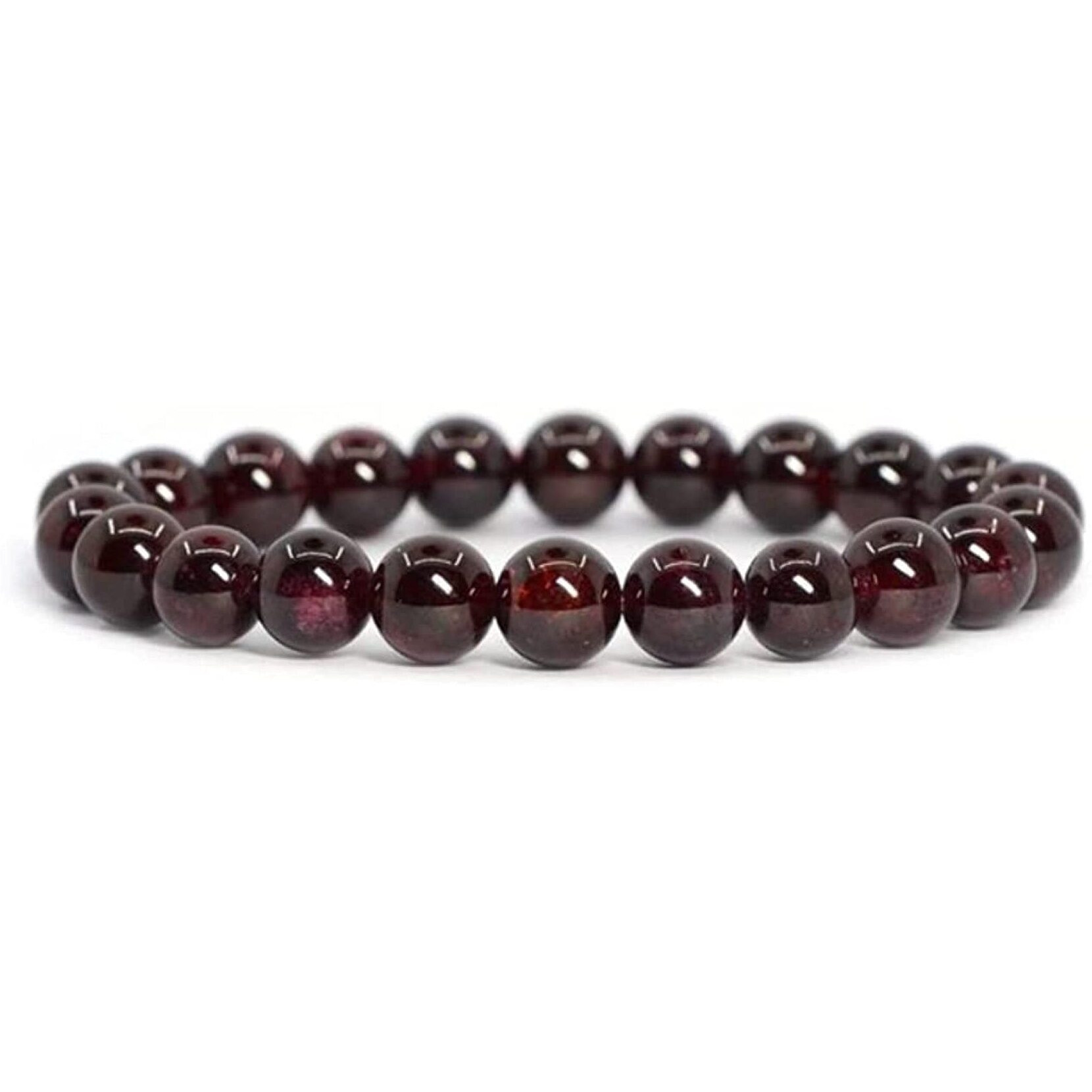 Hot And Bold Natural Garnet Reiki Feng-Shui Crystal Gem Stone Beads Bracelets. For Unisex Adult