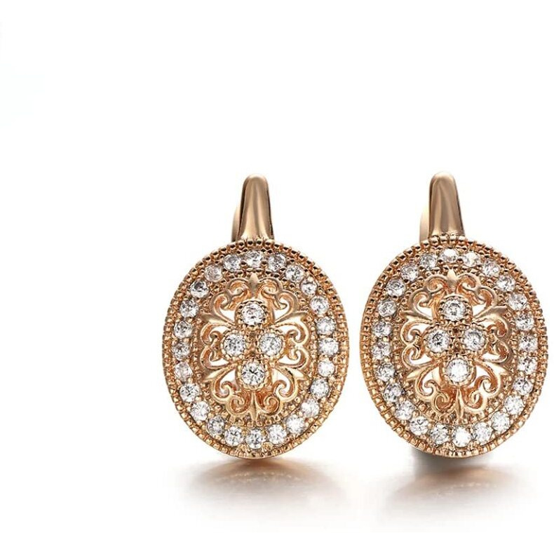 Shining Diva Fashion 18k Rose Gold Plated Stylish Latest Fancy Copper Bali Earrings for Women and Girls (rrsd13019er)