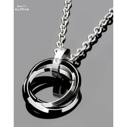 SALTY Alpha Rocky Neck Chain for Men & Boys | Multi Ring | Stainless Steel | Long Necklace | Pendant | Locket | Fancy & Stylish | Birthday Gift | Aesthetic Jewellery | Accessories for Everyday Wear