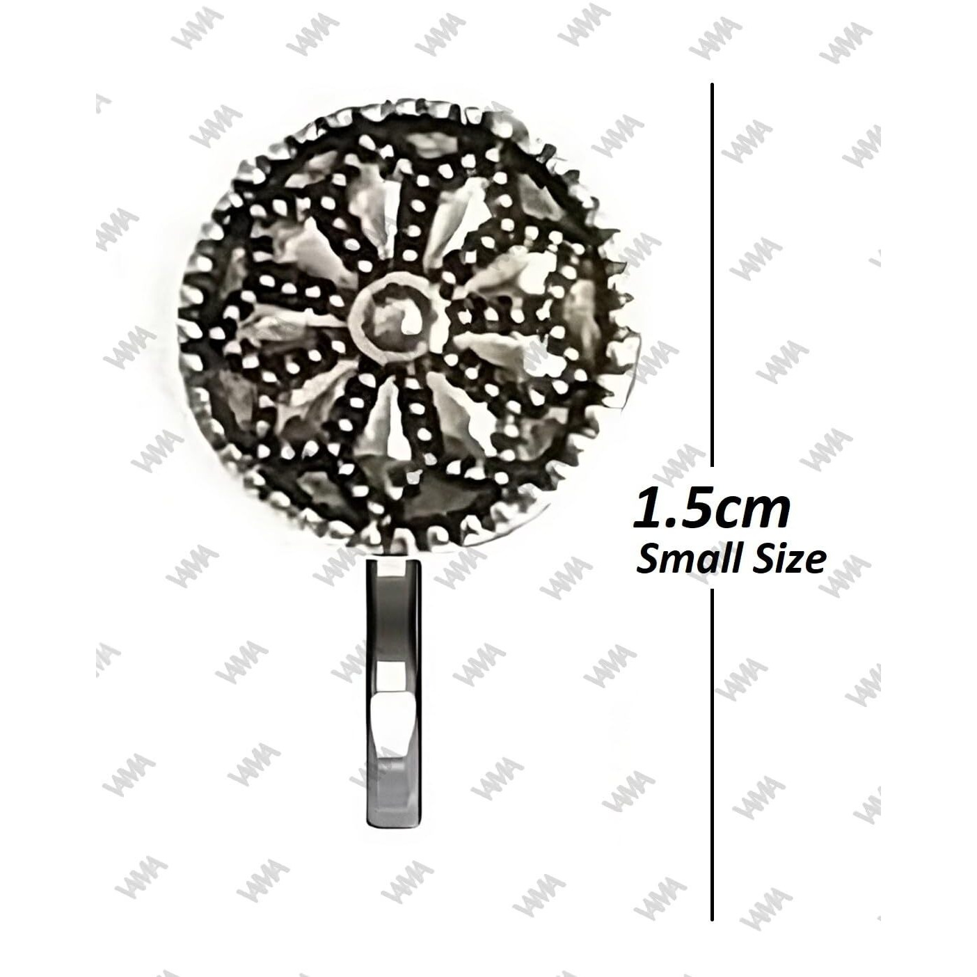 VAMA FASHIONS Without Piercing Nosering Pressing Type Clip on Oxidised Silver nose pin Stud for women (Oxidised nose pin)