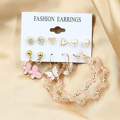 YouBella Jewellery Celebrity Inspired Gold Plated Earrings Combo for Girls and Women (Style 2)