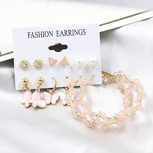 YouBella Jewellery Celebrity Inspired Gold Plated Earrings Combo for Girls and Women (Style 2)