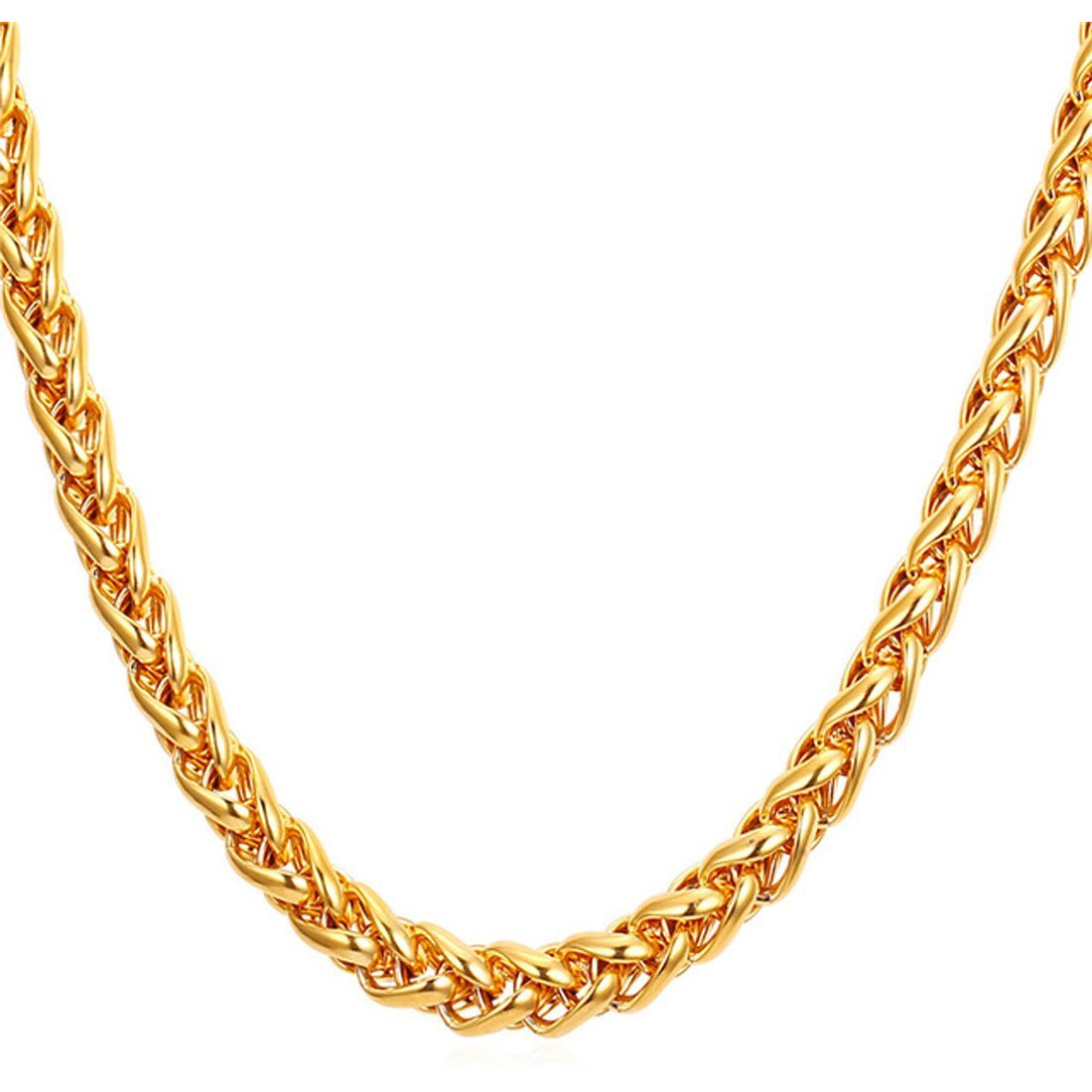 NAKABH Golden Stainless Steel Chain for Men