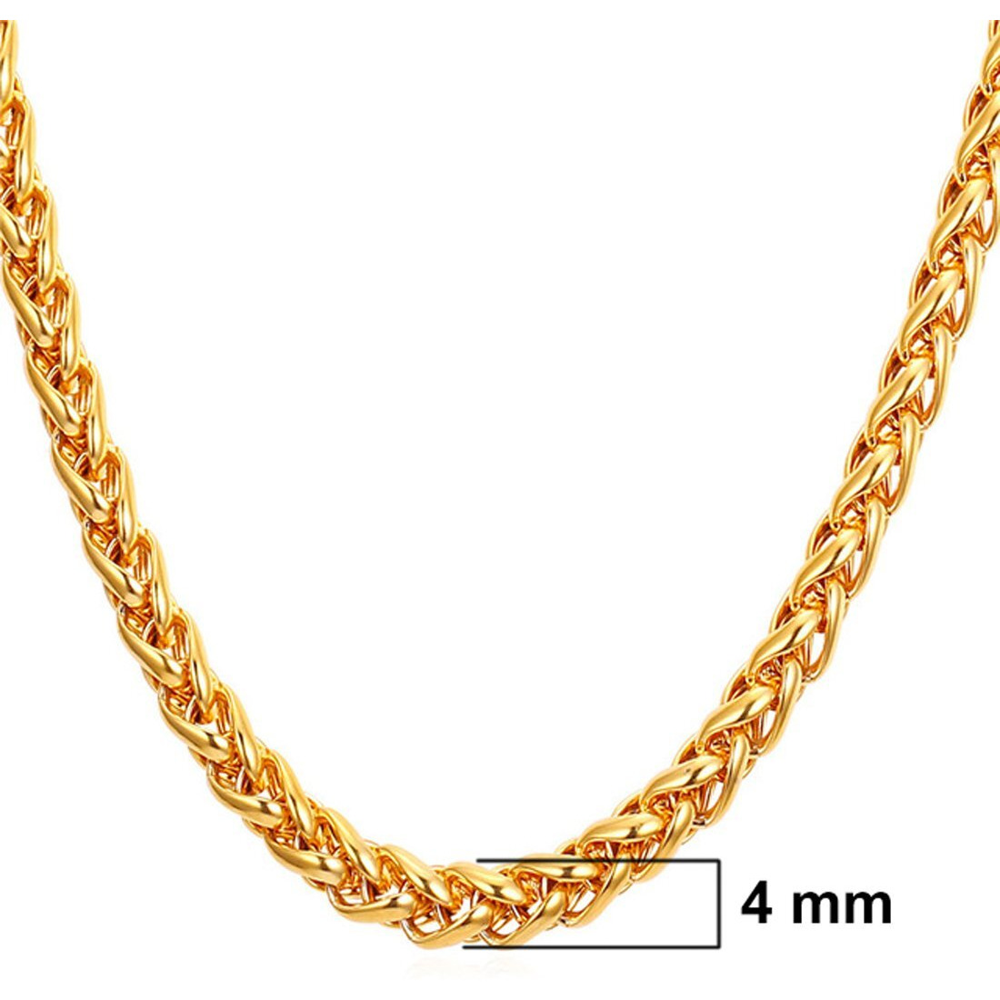 NAKABH Golden Stainless Steel Chain for Men