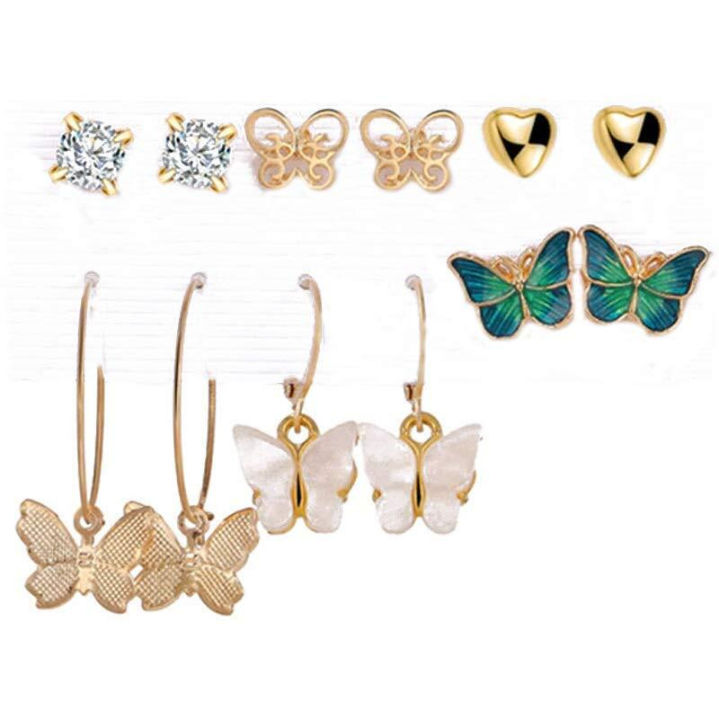 YouBella Jewellery Celebrity Inspired Gold Plated Earrings Combo for Girls and Women (Style 1)