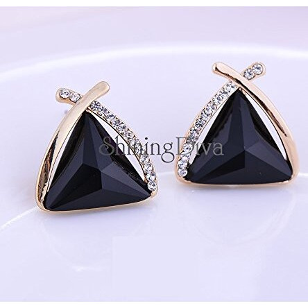 Shining Diva Fashion Jewelry Stylish Fancy Stud Tops Traditional Earrings For Women & Girls(Black)(8773er)