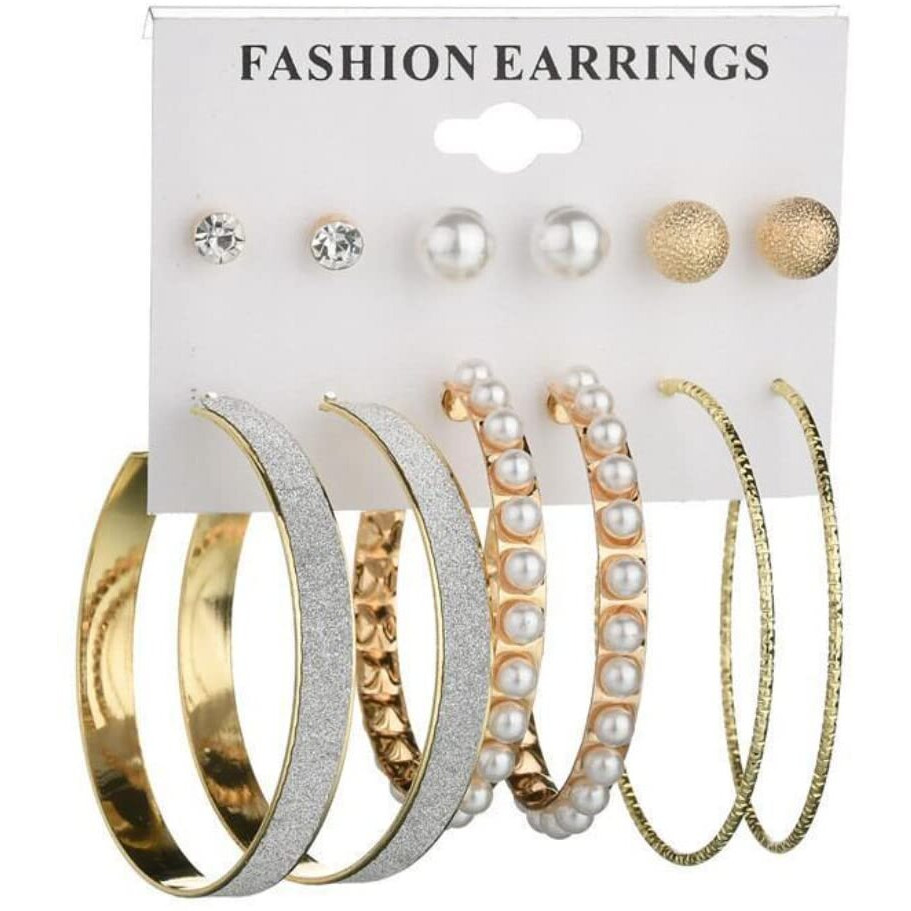 YouBella Fashion Jewellery Gold Plated Ear rings Combo of Earrings for Girls and Women (Style 5)