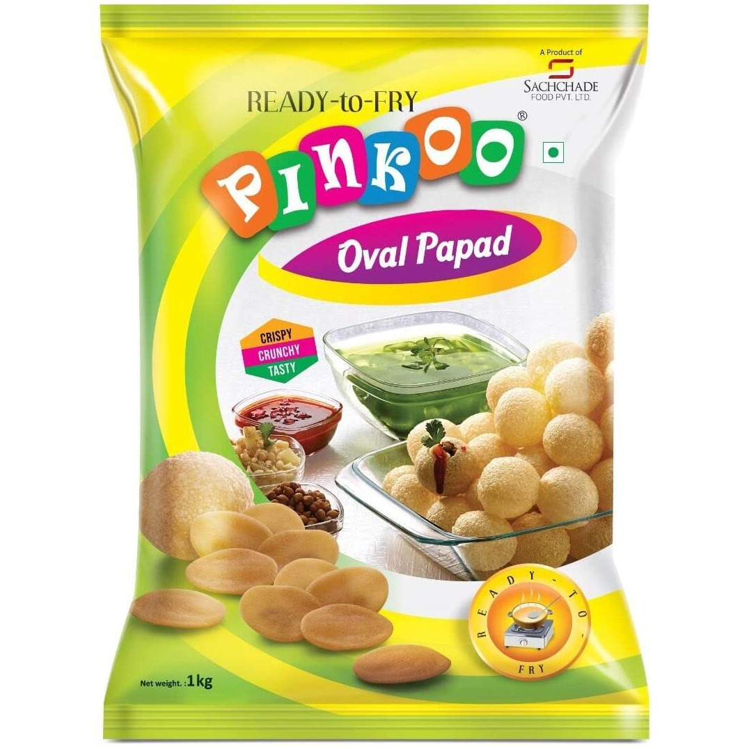 Extruded Unfried Snack Pellets Pinkoo 1 kg oval shaped
