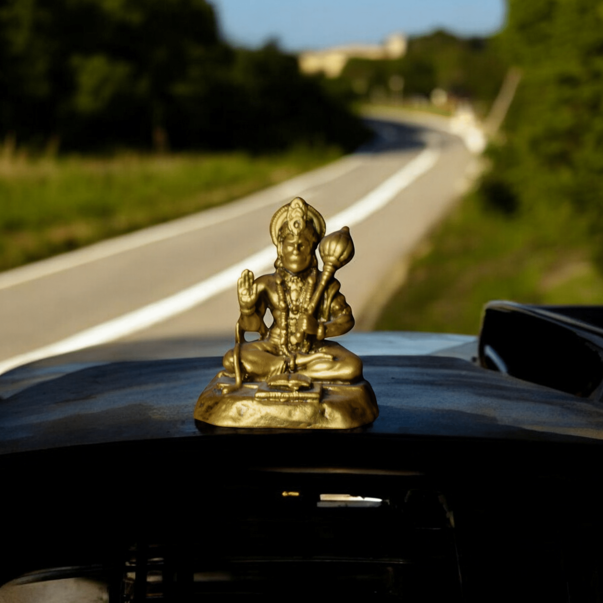 Hanuman ji Reading Ramayan - Car dashboard