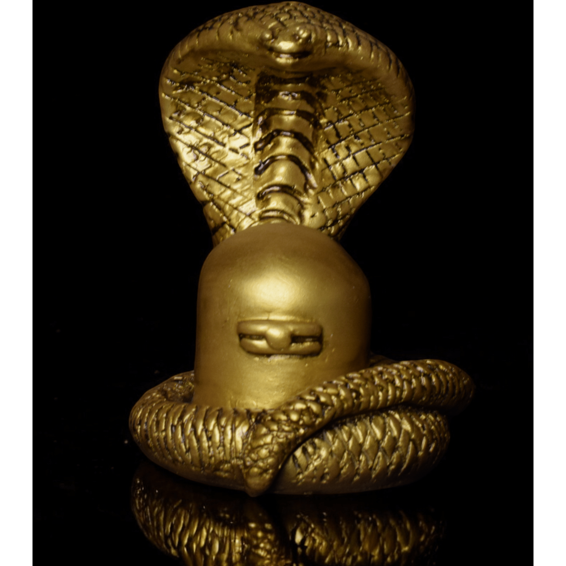 Shivling with Snake Idol - Sacred Hindu Symbol of Divine Energy