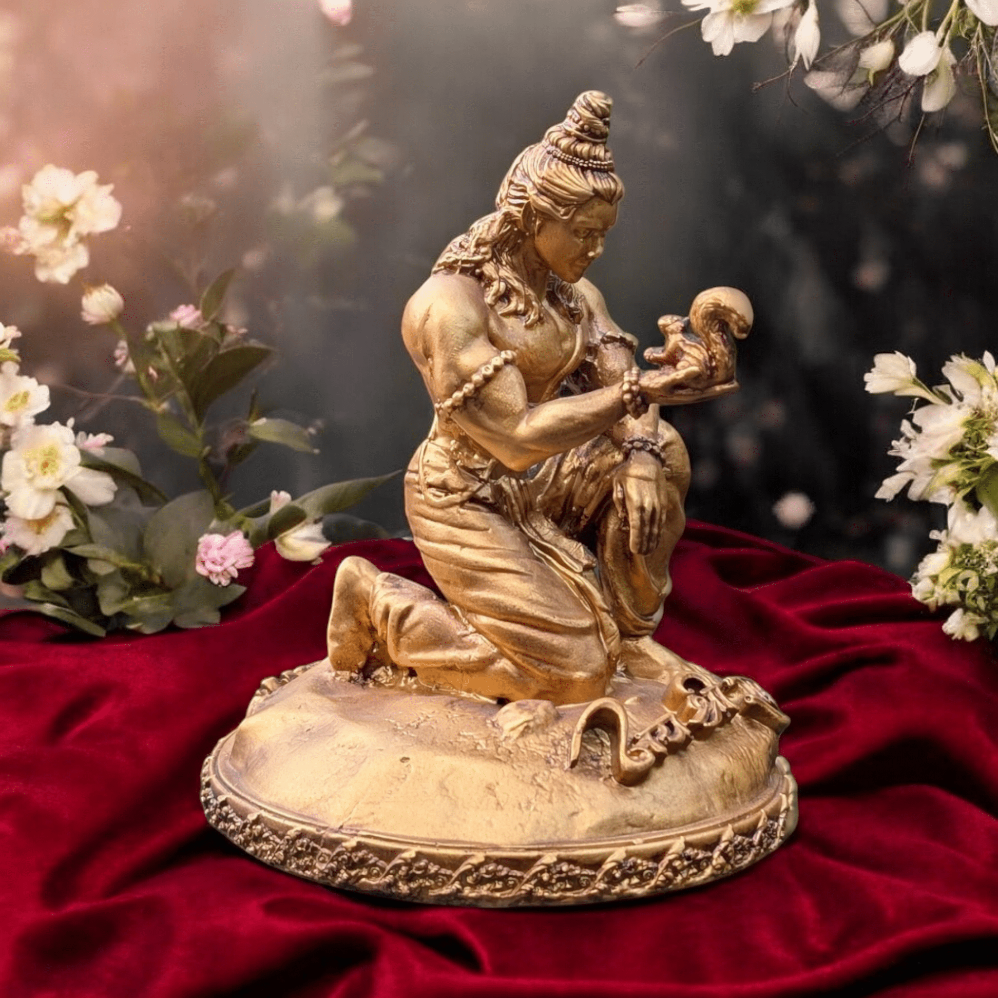 The Divine Touch Shri Ram and the Squirrel's Devotion Murti for Office Decor