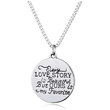 Vista Shops Love Quote Pendant and Chain Necklace