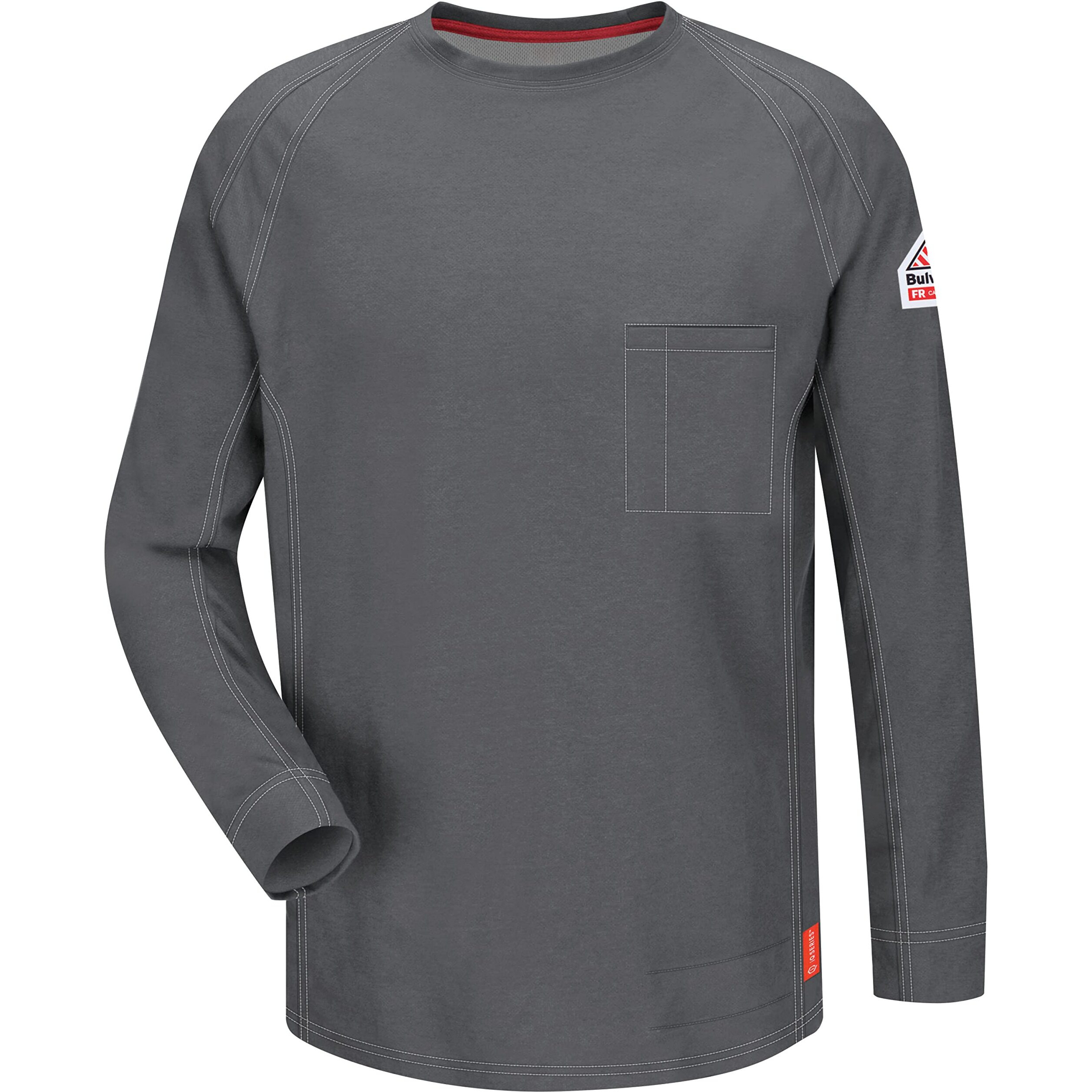 Bulwark Men's Size Iq Series Big-Tall Long Sleeve Comfort Knit T-Shirt, Charcoal, X-Large