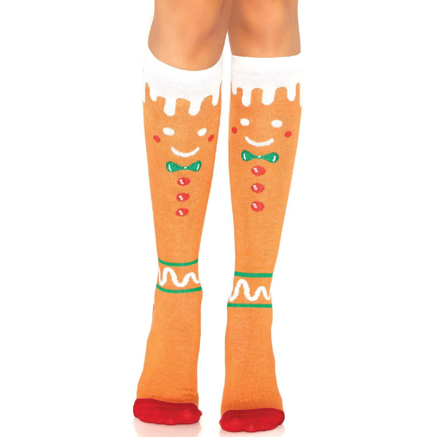 Leg Avenue Women's Gingerbread Christmas Holiday Socks