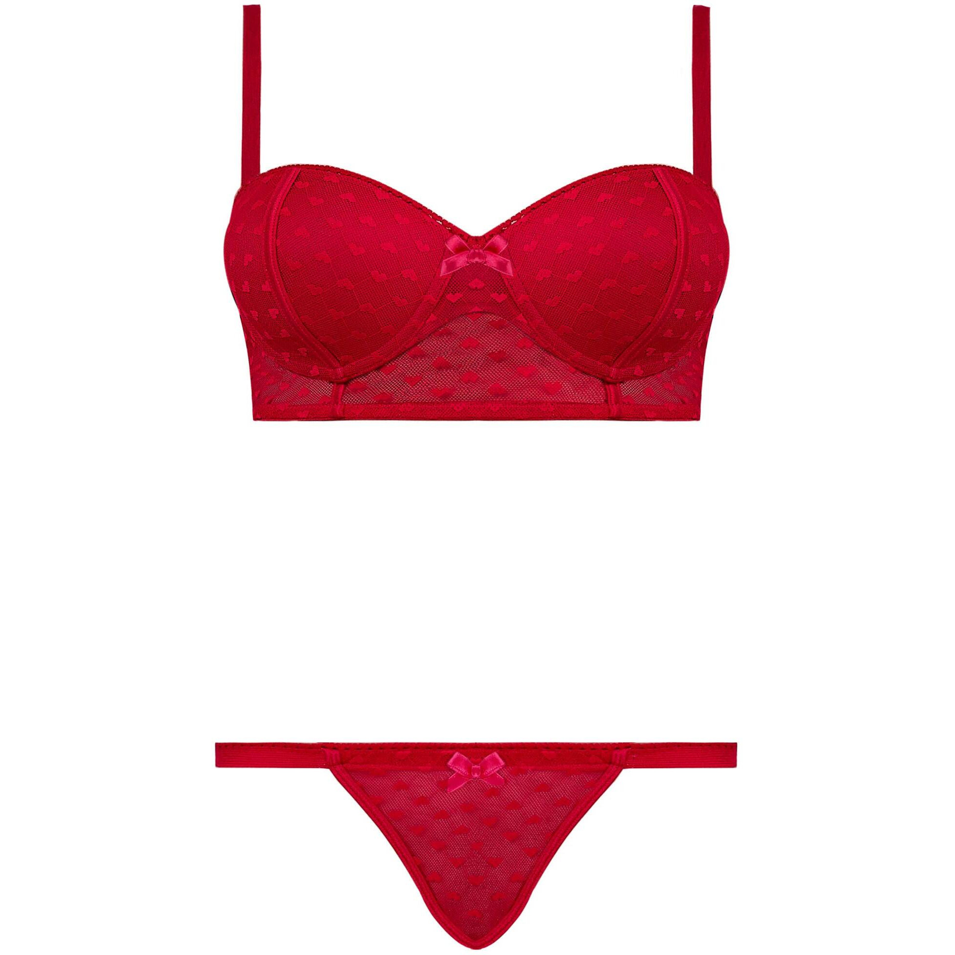 Magic Silk 69005 Valentina Bralette & Thong Red Queen